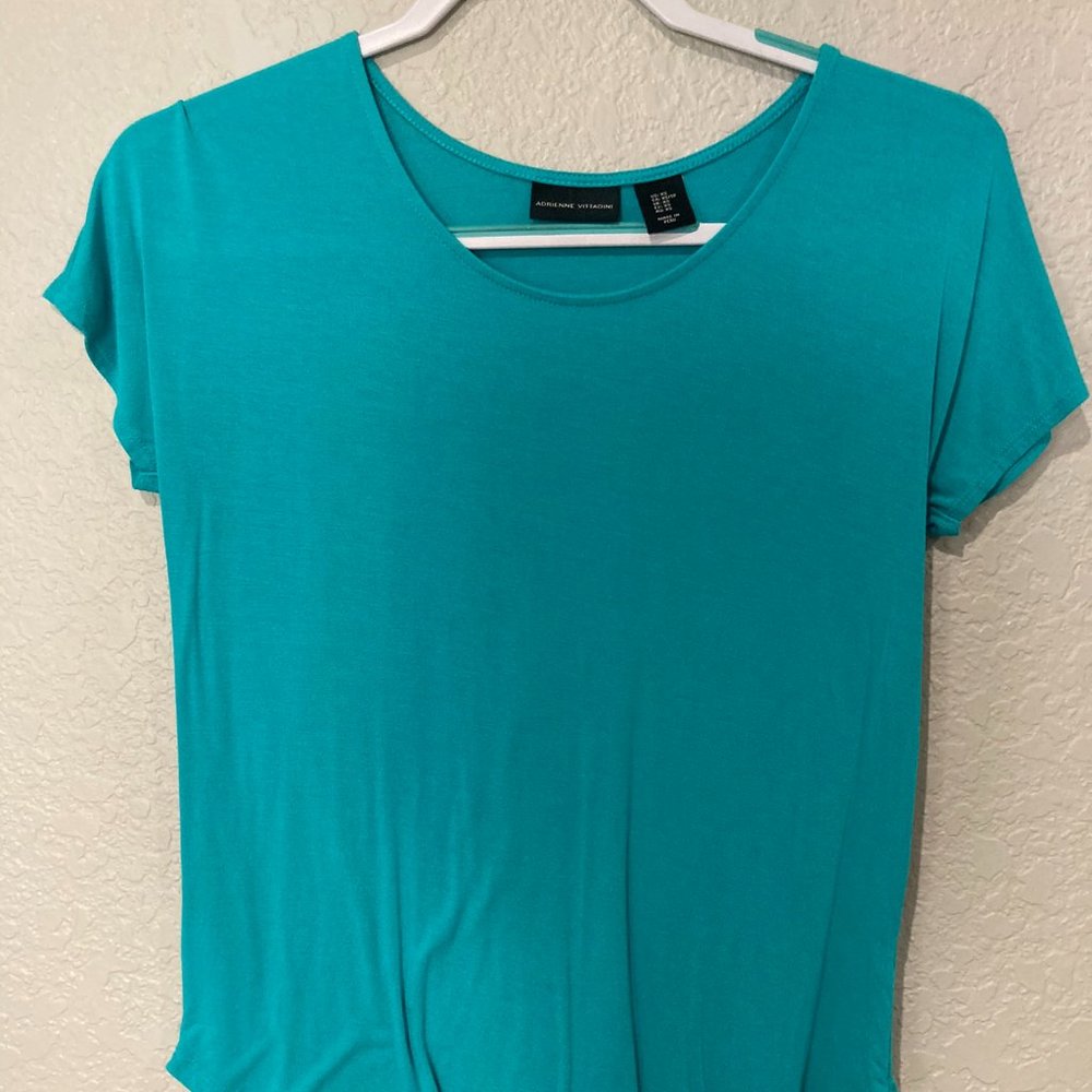 XS, Adrienne Vittadini, Teal Top